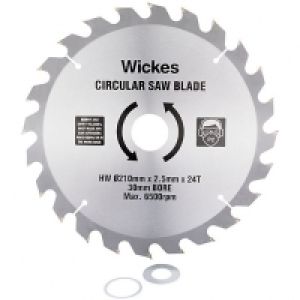 Wickes 24 Teeth Coarse Cut Circular Saw Blade 210x30mm £5.00