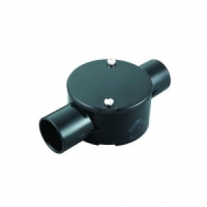 Wickes 2 Way Conduit Through Box Black 25mm