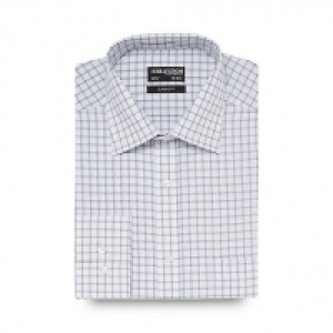 White large square checked print regular fit shirt £18.00