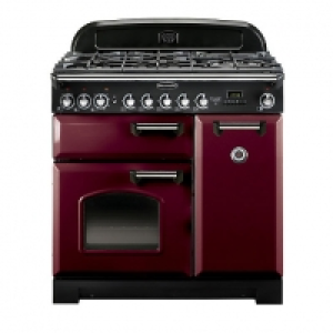 Rangemaster Classic Deluxe 90 Dual Fuel Cranberry & Chrome &pound;1,979.00