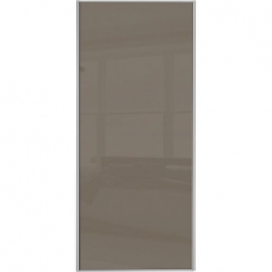 Wickes Sliding Wardrobe Door Silver Framed Single Panel Capp