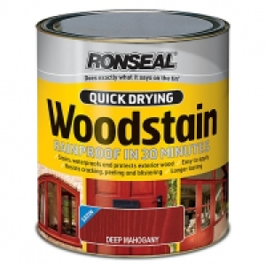 Ronseal Quick Drying Woodstain Satin Deep Mahogany 750ml £14.99