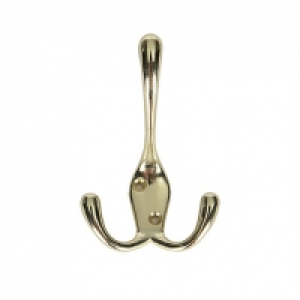 Wickes Three Prong Hook Brass £3.49
