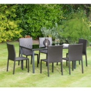 Venice Rattan Effect Patio Set 7pc