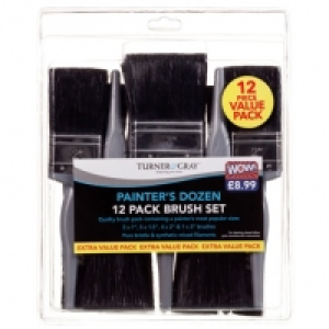Turner & Gray Painters Dozen Brush Set 12pk - Grey