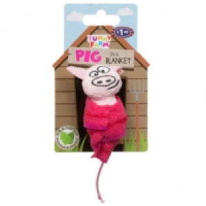Funny Farm Cat Toy with Catnip - Pig in Blanket
