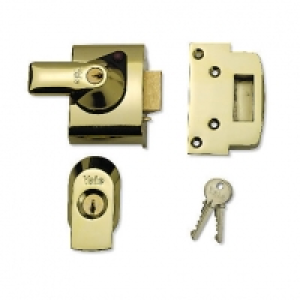 Yale P-BS2-BLX-PB-40 British Standard Nightlatch 40mm Brass