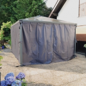Palram Palermo Gazebo Curtain Set Grey - 2 Pack 4 Pieces
