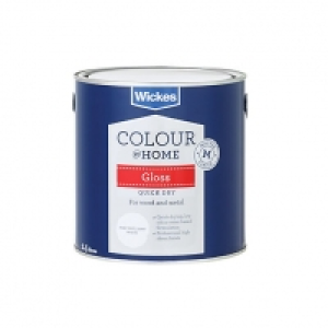 Wickes Quick Dry Gloss Paint Gloss Brilliant White 2.5L