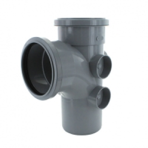 Wickes 110mm Grey Soil Pipe 92.5 Deg Branch £12.99