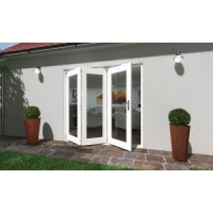 Wickes Lyndon Finished Folding Patio Door White 8ft Wide Rev
