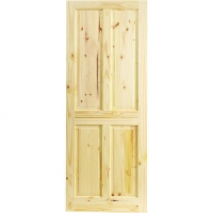 Wickes Chester Internal Softwood Door Knotty Pine 4 Panel 19 &pound;44.99
