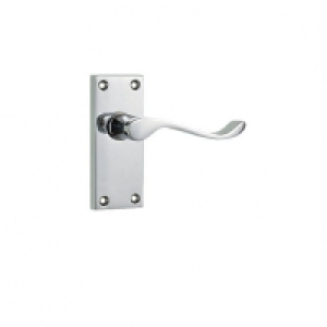Wickes Monaco Victorian Scroll Latch Handle Set Chrome Finis