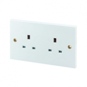 Wickes 13A Unswitched Socket 2 Gang White £2.79