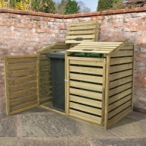 Forest Garden Pressure Treated Double Wheelie Bin Hide