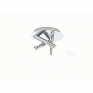 Spa Crux 3 Light Bathroom Flush Ceiling Light Chrome