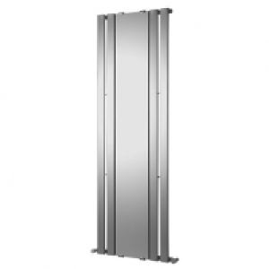 Wickes Zone Flat Panel Mirror Vertical Radiator Chrome 1800x
