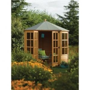 Rowlinson 8 x 8 Octagonal Summerhouse Honey Brown &pound;1,499.99