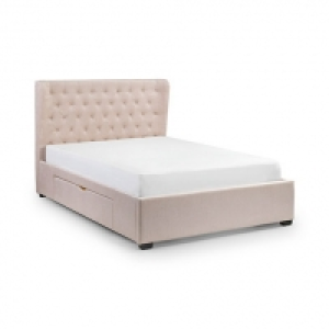 Cream upholstered Geneva bed frame with Deluxe mattress  £581.00