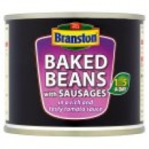 Baked Beans with Sausages in Tomato Sauce £0.50