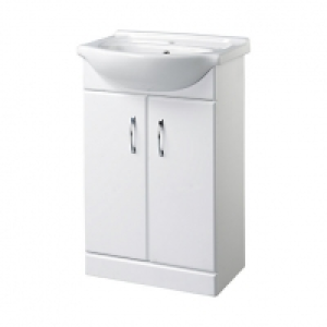 Wickes Regular Vanity Unit Gloss White 525mm &pound;99.00