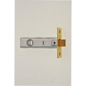 Wickes CE Bolt Through Tubular Latch Brass Finish 76mm