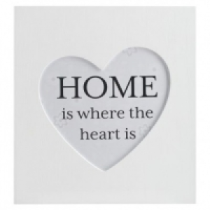 home Is Where The Heart Is Wooden Photoframe