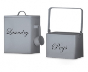 Retro Metal Laundry Powder Box/Peg Box