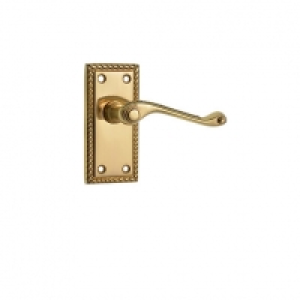 Wickes Cheshire Georgian Scroll Latch Handle Polished Brass