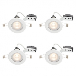 Wickes LED Downlights White 4 Pack &pound;23.99