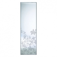 Wickes  Wickes Sliding Wardrobe Door Leaf Print Silver Framed Mirror