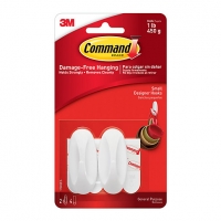 Wickes  Command Small Oval Hooks White 2 Pack