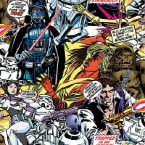 Star Wars Cartoon Decorative Wallpaper Multi £12.99