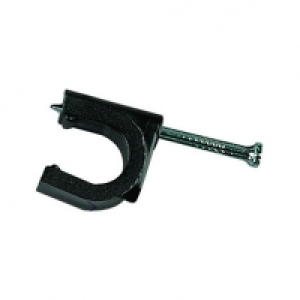 Wickes Exterior Cable Clips Black 11mm 50 Pack