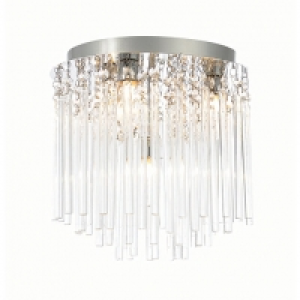 Spa Ursa 4 Light Bathroom Flush Ceiling Light Chrome