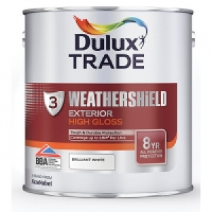 Dulux Trade Weathershield Gloss Pure Brilliant White 2.5L £33.43