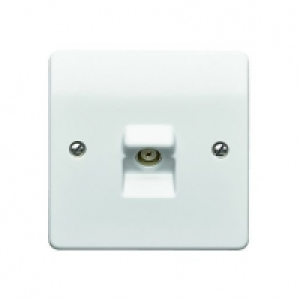 MK Single Coaxial TV/Fm Skt K3520RPWHI £4.99