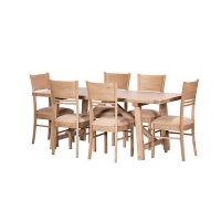 Debenhams Debenhams Reclaimed wood Toscana fixed-top dining table and 6 chairs