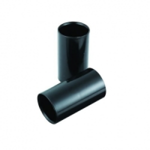 Wickes Straight Coupling Black 25mm 2 Pack