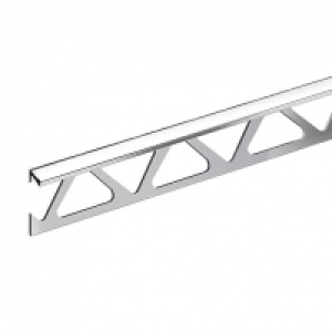 Homelux 8mm Metal Straight Edge Silver Effect Tile Trim £16.99