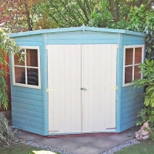 Wickes Shiplap Corner Shed - 2 Doors & 2 Windows 10x10 &pound;889.99