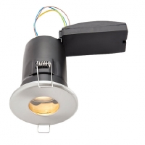 Wickes LED Fire Rated & IP65 Bathroom Downlight Brushed Chro