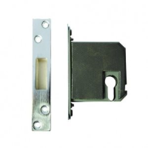 Deadlock 76mm Euro Profile Includes Plates Stainless Steel - &pound;18.99