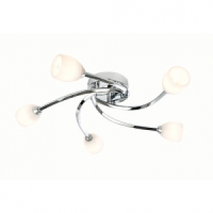 Spa Kate 5 Light Bathroom Flush Ceiling Light Chrome