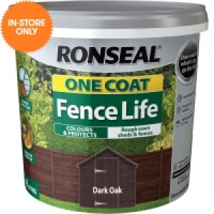 Ronseal Fence Life One Coat Dark Oak 9L &pound;8.39