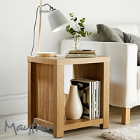 HomeBargains  Mayfair Chunky Wooden Side Table