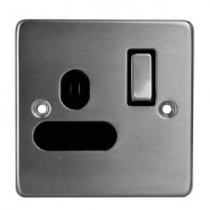 1 Gang Wall Socket - Stainless Steel 13 Amp &pound;1.00