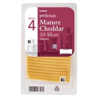 Iceland  Iceland British 10 Mature Cheddar Cheese Slices 250g