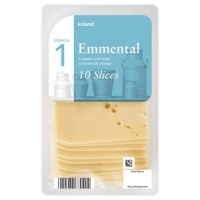 Iceland  Iceland 10 Emmental Cheese Slices 250g