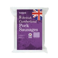 Iceland  Iceland 8 British Cumberland Pork Sausages 454g